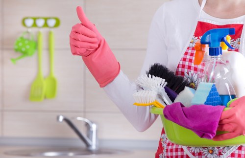 Cleaning team performing a one time clean in a Finsbury Park property